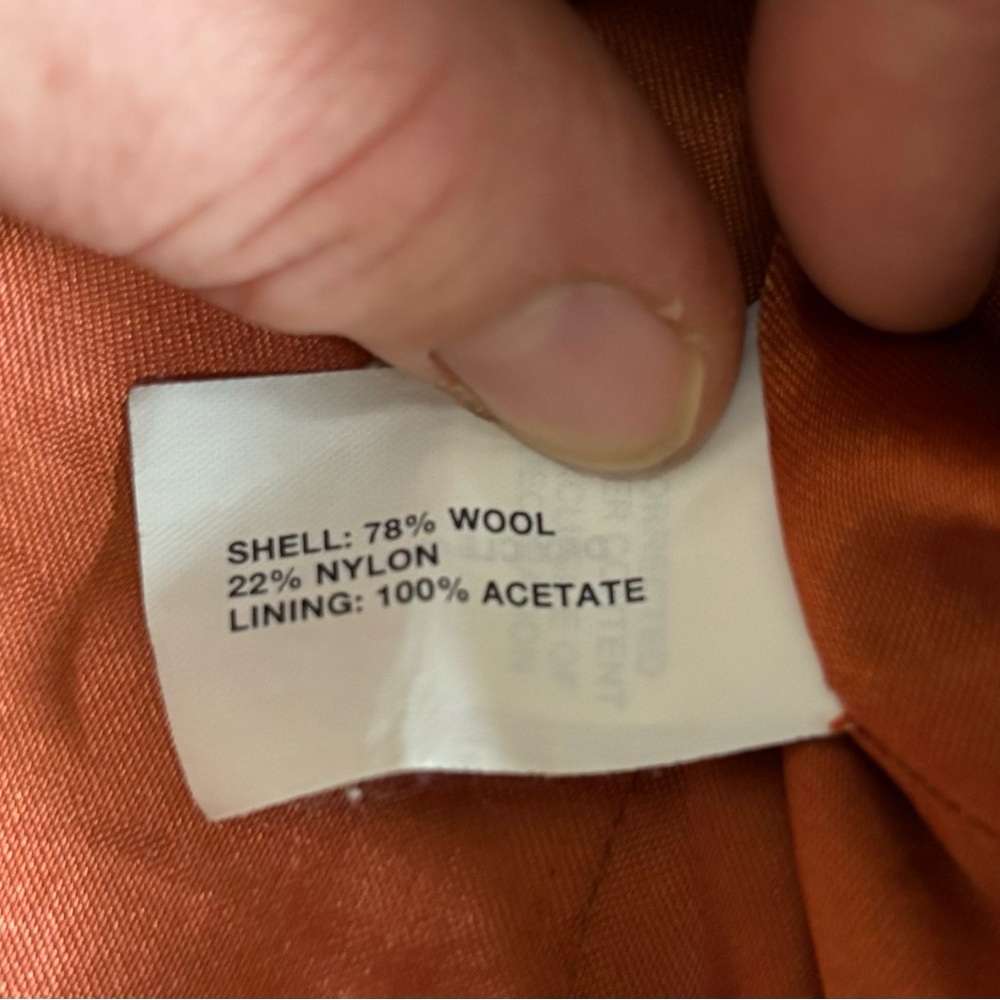 Gap Coat Small Wool Blend Rust Toggle Buttons Ora… - image 8